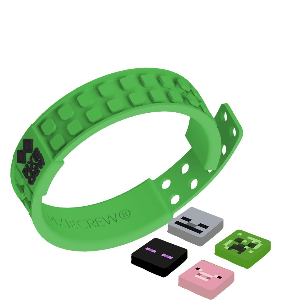 Silicone bracelet PIXIE CREW Minecraft Minecraft characters, green