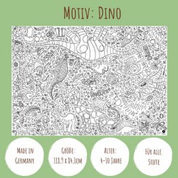 Ausmal-Tischdecke aus Papier - Motiv "Dino"