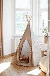 Tipi- und Mattenset „Natural Linen“