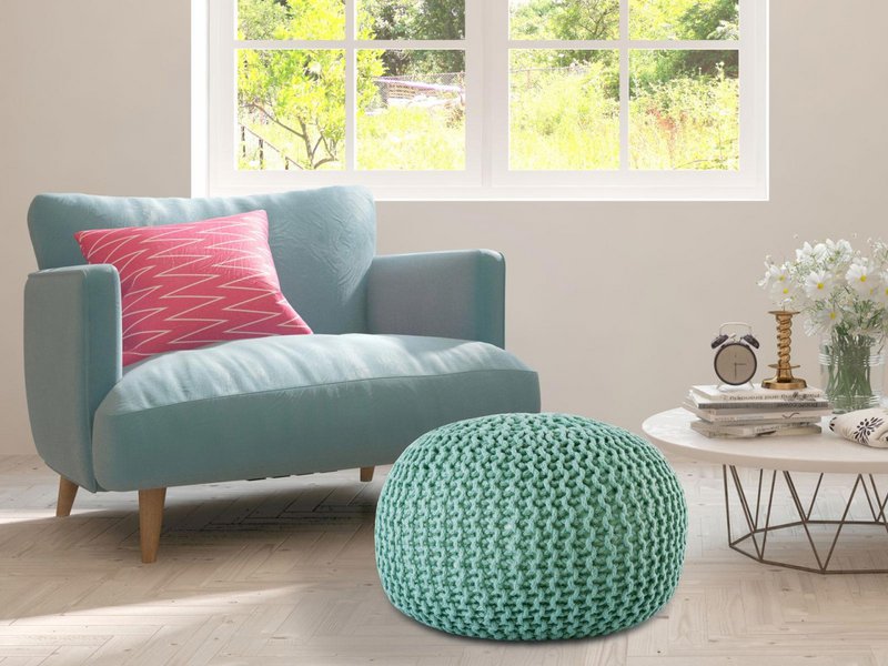 Pouf outdoor ø55cm Sitzpouf Terrasse Pool Garten