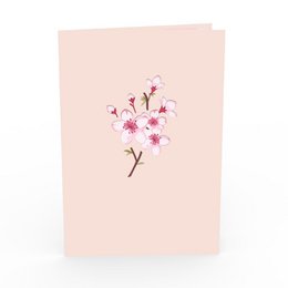Kirsebærblomster træpop-up-kort