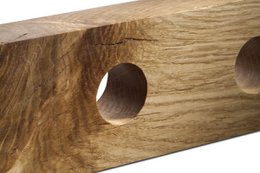 Tu Las™ trævægmonteret vinreol - 77 x 9 x 4 cm - Flydende vinflaskeholder - Egetræs