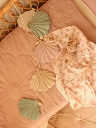 Linen bloom child cover set "Powder pink"