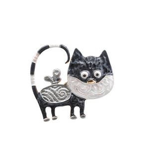 Magnetische glazuurkattenbroche