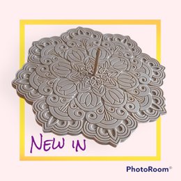 Price Down!  Mandala Coaster or Incense Holder - made of Jesmonite