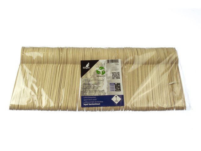 Łyżka z drewna kangaro 160mm opakowanie 200 biodegradowalnych sztuk