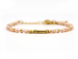 morse code armband mama roze, zilver of goud roestvrijstaal
