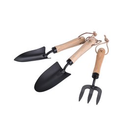 Set di 3 attrezzi da giardinaggio con scatola portaoggetti