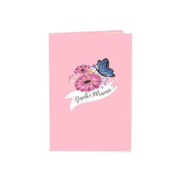 Beste moeder bloemenmand pop-upkaart