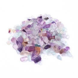 Roches Sattva | Sachet cadeau en velours avec 100 grammes de pierres FLUORITE (6-19mm) CONFIANCE & STRUCTURE