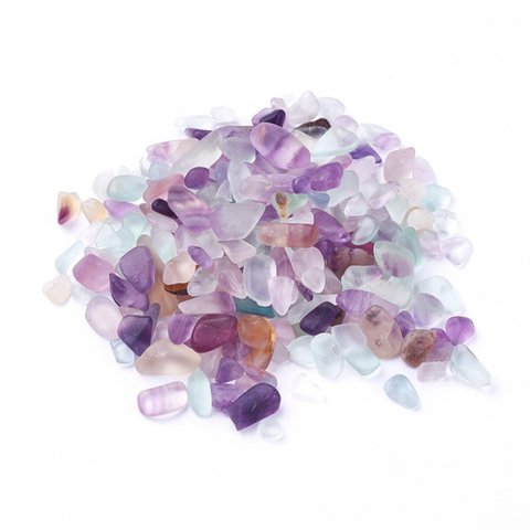 Sattva Rocks | Velours kado zakje met 100 gram FLUORIET steentjes (6-19mm) ZELFVERTROUWEN & STRUCTUUR