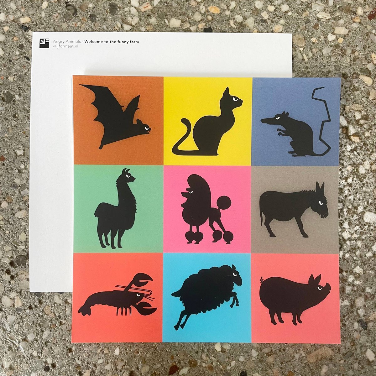 postcard - Welcome to the Funny Farm  (Angry Animals)