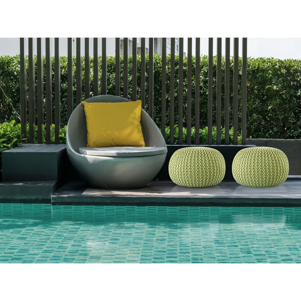 Pouf Outdoor Ø55cm stoel Pouf Terrace Pool Garden