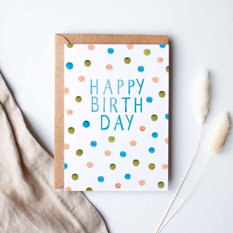 Folding card "Confetti rain pastel" | birthday