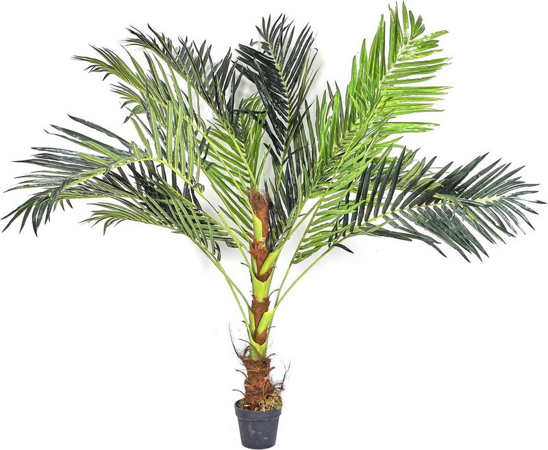 Kunstplant Sago Palm – Cycas Revoluta – Ø60 x 142,5 cm – Levensechte Exotische Kunstpalm voor Binnen – Onderhoudsvrije Kunstboom als Tropische Interieurdecoratie – Groen
