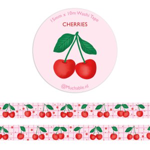 Washi tape - illustration pattern/print cherries