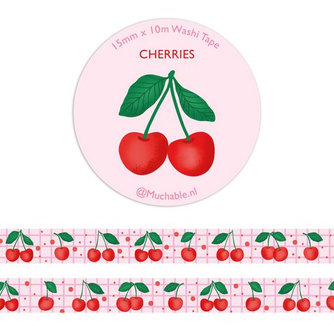 Washi tape - illustration pattern/print cherries