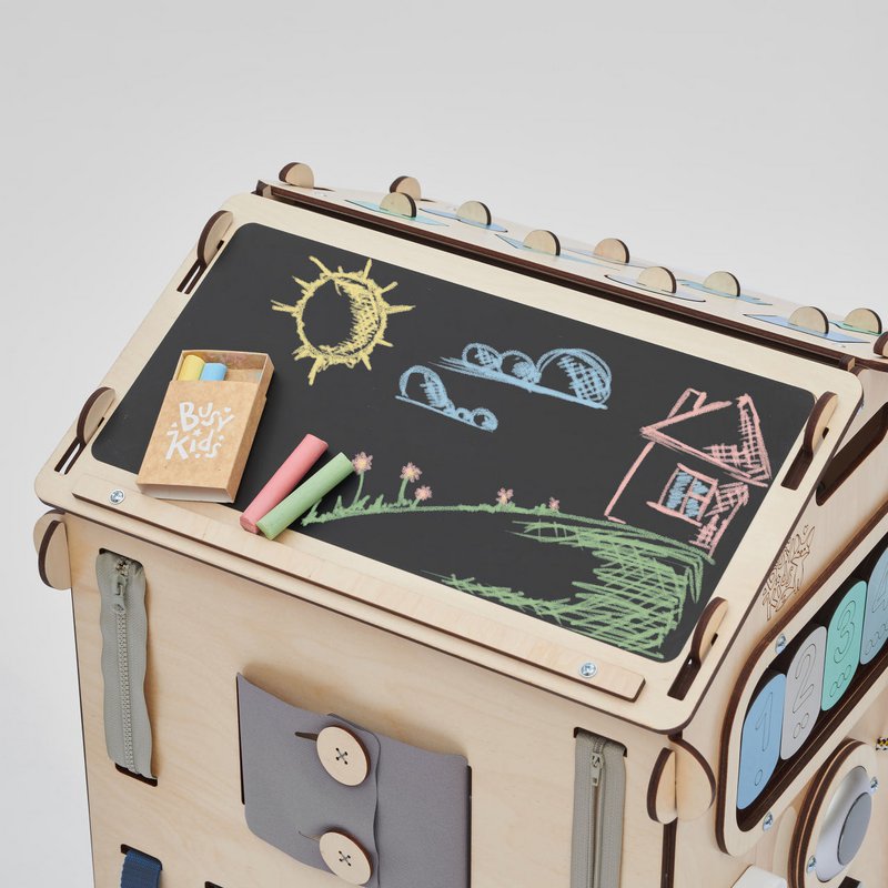 Set - BusyBoard maison natura/menthe et cube créatif