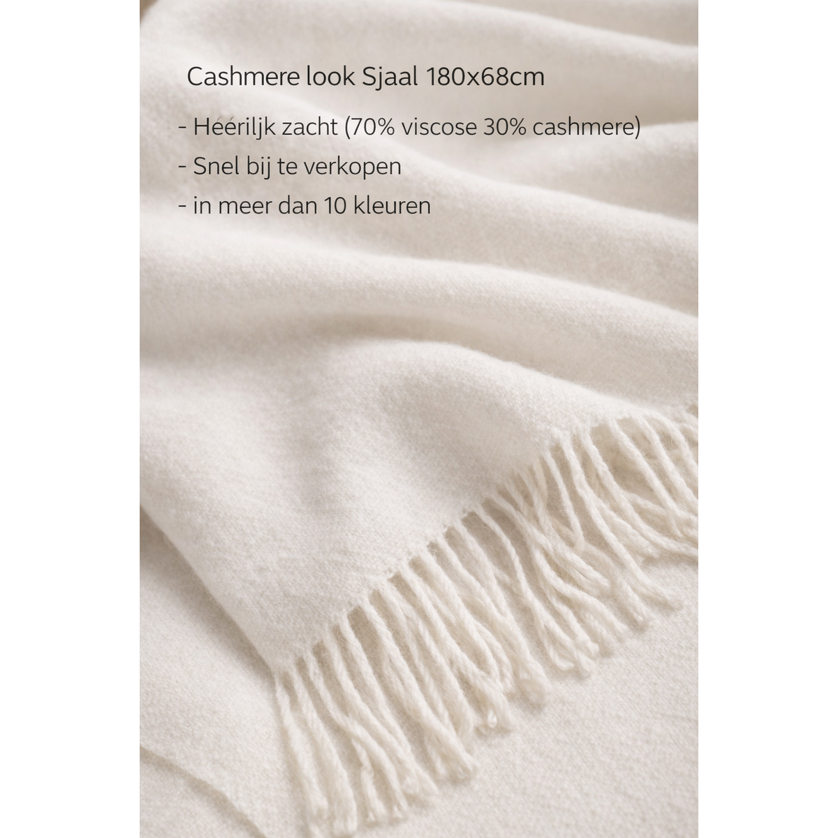 HS Cashmere Look Sjaal - 10+ Kleuren - 180x68cm - Veelzijdig te gebruiken