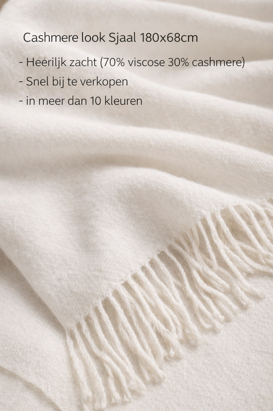 HS Cashmere Look tørklæde - 10+ farver - 180x68cm - Alsidig brug