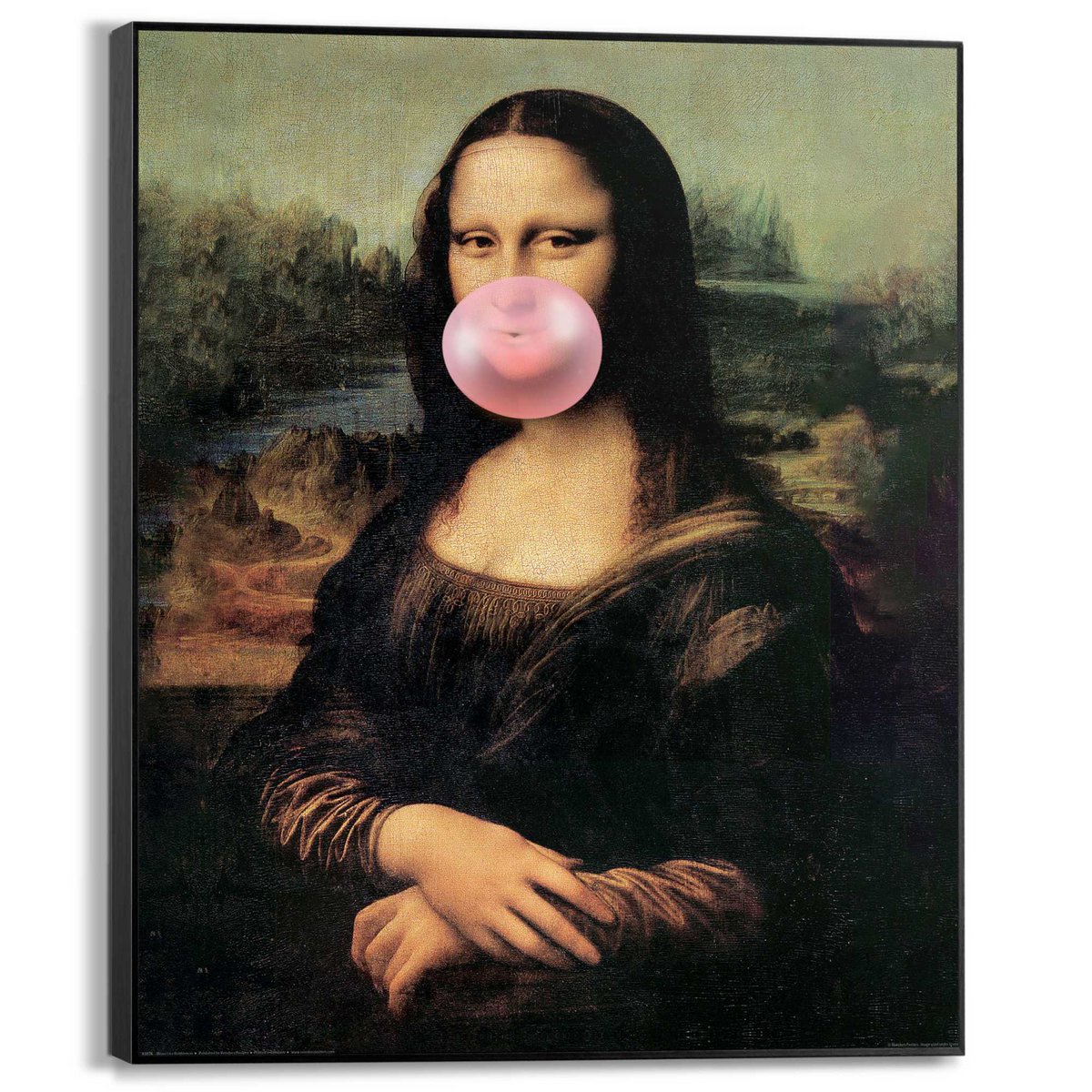 Schilderij  Mona Lisa Bubblegum 50x40