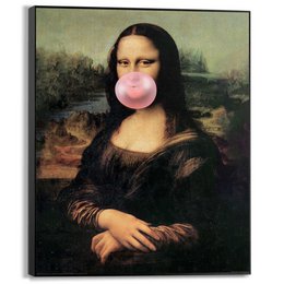 Schilderij  Mona Lisa Bubblegum 50x40