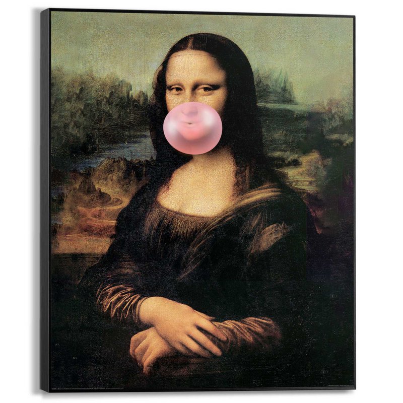 Schilderij  Mona Lisa Bubblegum 50x40