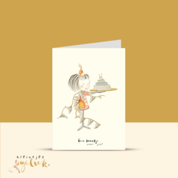Gâteau carte de voeux double