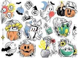 Halloween midlertidig tatovering: Mini Frousse