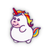Sticker- en strijkbadge Unicorn
