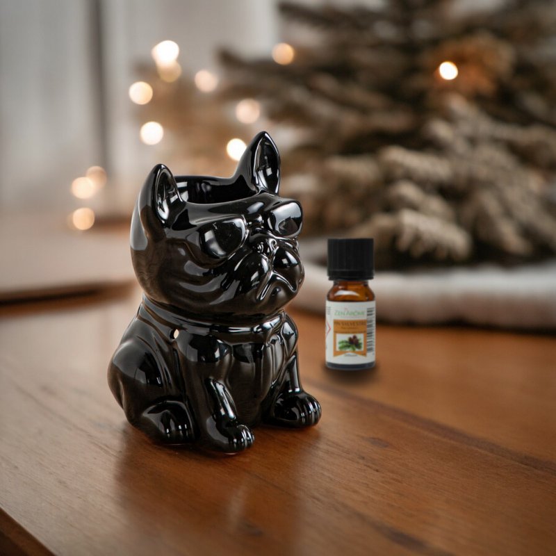 Burnt Ceramy Boubou Black Boubou Parfume - Lakerede keramiske dyr - Grundlægningsdiffusor Duftende voks, æteriske olier, dufte - dekorativ idé