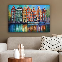 Canvas Painting - Wall Decoration Amsterdam - Oil - Grease - Painting - Art - Wall Decoration Living Room - Bedroom Decoration - Room Accessories - Canvas Paintings