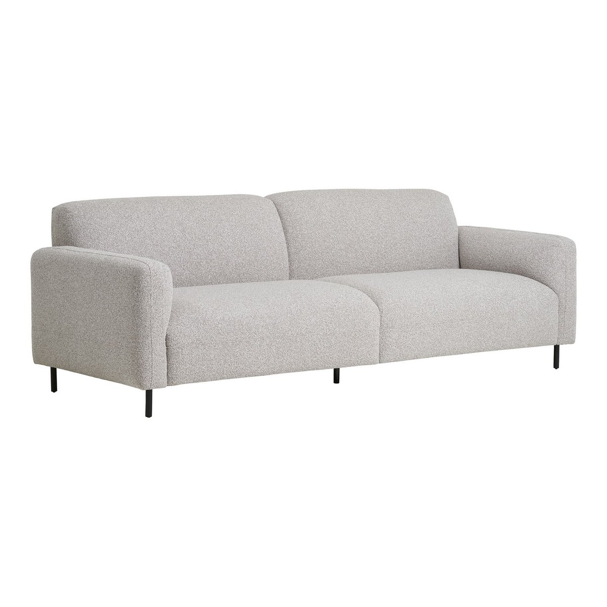 Salvador 3 Seater Sofa - Polyester, Foam, Plywood, Light Grey - 228x93x80 cm
