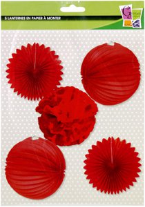 ROTES PARTY-SET 5-tlg