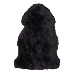Lambskin - Real Lambskin, Black - 50x85 cm