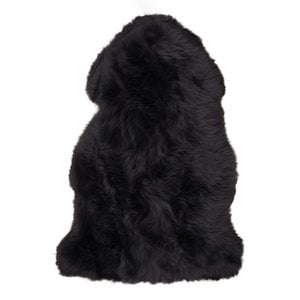 Lambskin - Real Lambskin, Black - 50x85 cm