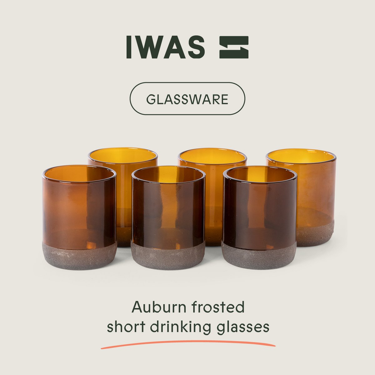 Drikkeglas Auburn - Short (sæt med 6)