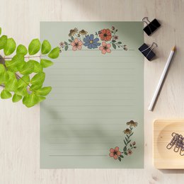 Set Papelería 05 Flores