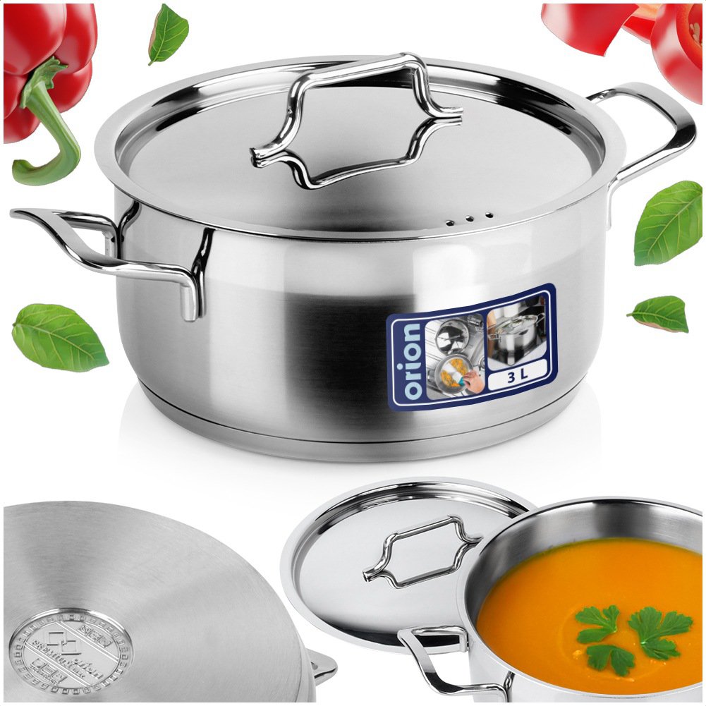 Pot Steel with Lid ANETT 20 cm, 3 l