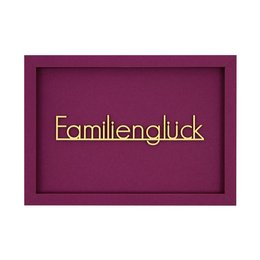 FAMILY HAPPINESS - frame card wood lettering