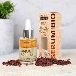AMOU'ROUCOU BIOLOGISCH TWEEFASE SERUM - ROUCOU, WORTEL, CITROEN, BLOEMZUUR - ZACHTE PEEL, ANTI-VEROUDERING, STRALING - GEMAAKT IN FRANKRIJK - 30ML