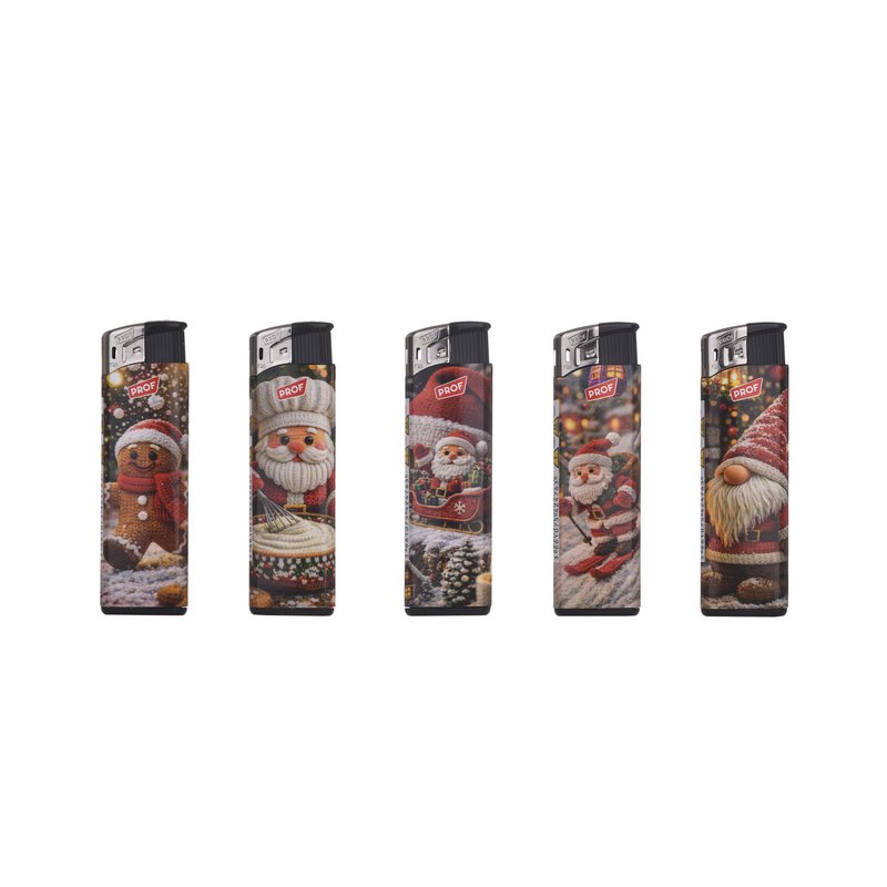 PROF Fix Flame Electronic Lighter Christmas Scene Knitting Pattern