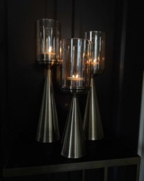 LYSESTAGE | GLAS | GULD -S-Høj-39CM