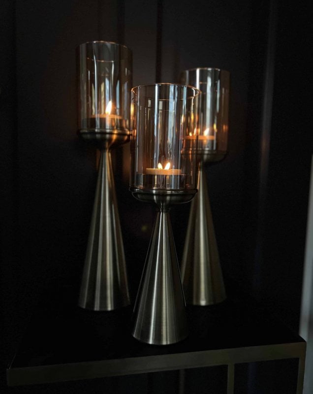 LYSESTAGE | GLAS | GULD -S-Høj-39CM