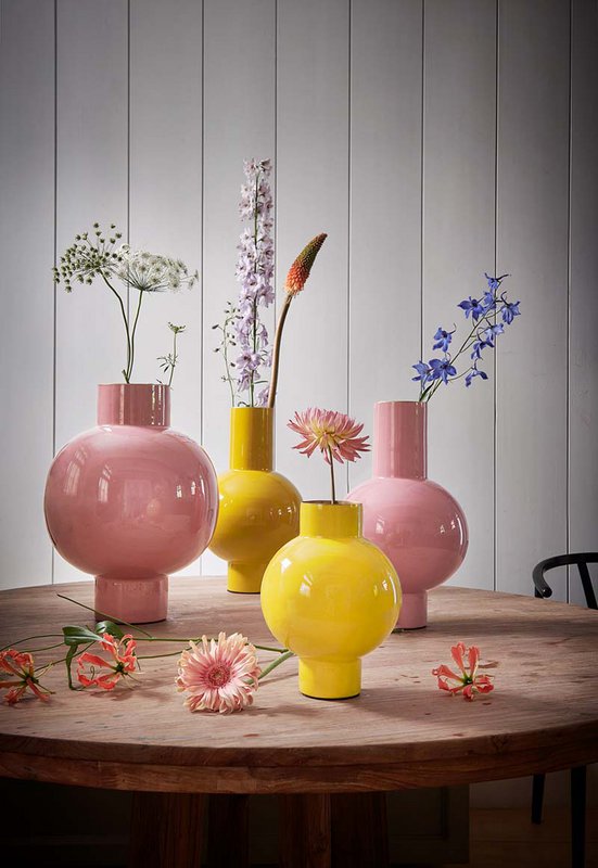 Vase Metal Medium Ocher 24x40cm