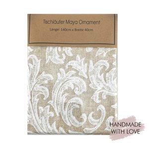 Tischläufer Maya Beige 40x140cm