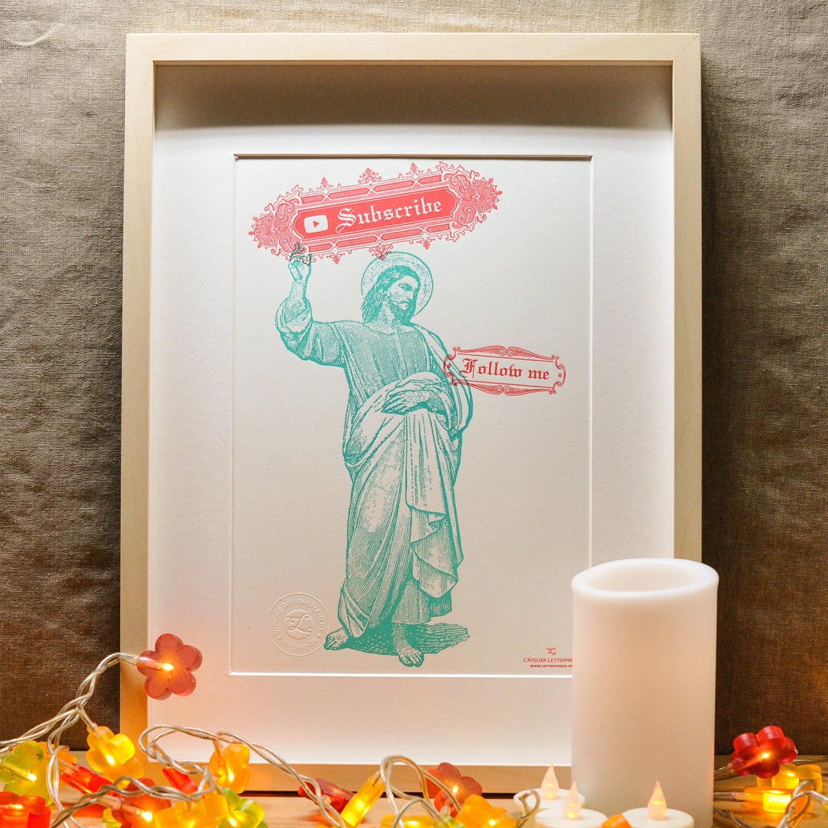 Plakat typograficzny A4 Influencer (Jezus)