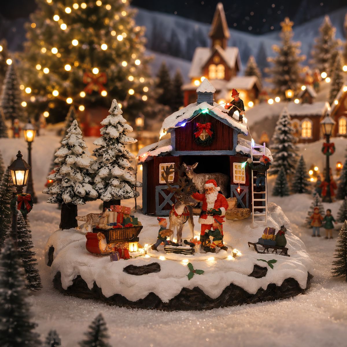 Pueblo navideño en miniatura Luville Originals Multicolor