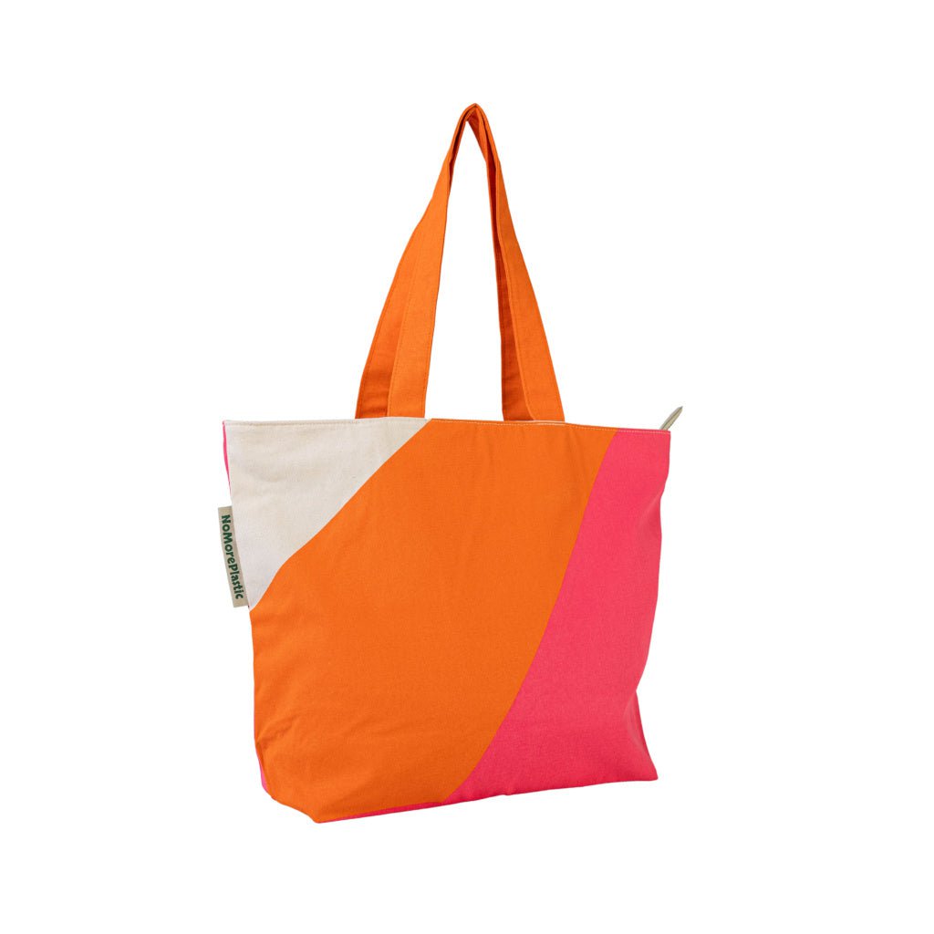 Shopper Magenta Orange - langlebig - hergestellt aus 100% Bio -Baumwolle