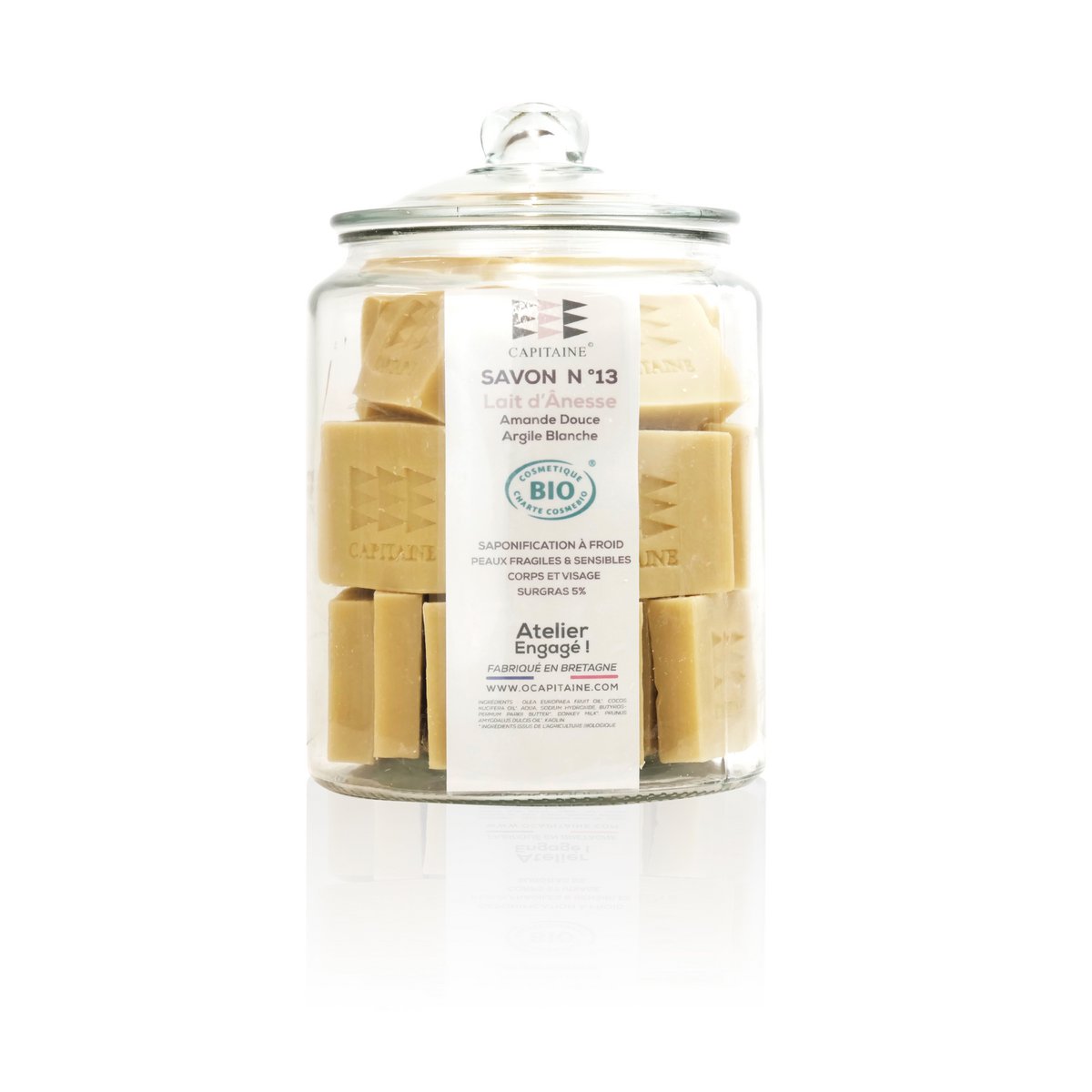Organic Soap Jar with Donkey Milk - Cleansing Care - 30 x 100g
